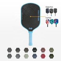 Paleta de Pickleball de Alta Gama, Fabricada con Tela de Kevlar Ligera, 40 Orificios, Grosor de 14/16 mm, Alto Grano, Efecto de Rotación, Servicio Termoformado DDP, Fricción