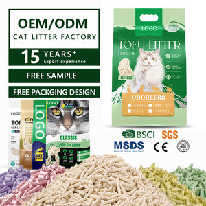 Fabrika ODM/OEM doğal toksik olmayan 2.0mm YEŞİL ÇAY Tofu parçalanabilir kedi kumu kum ve mısır Flushable kedi kumu - Product Image 4