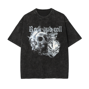 Nouveau T-shirt Oversize Rétro 100% Coton Printemps/Été 2026 pour Homme, Style Streetwear Américain, T-shirt Vintage pour Couple - Product Image 1