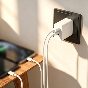 25W 65W GaN AC Wall Mounted Travel Charger with <b>USB</b> A <b>USB</b> <b>C</b> PD ports and EU US US UK plugs - Product Image 6