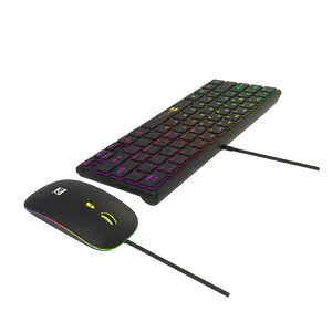 OEM toptan kişiselleştirilmiş 2 in 1 oyun RGB arka ışık mektup işıklı lazer gravür kablolu klavye fare kombo