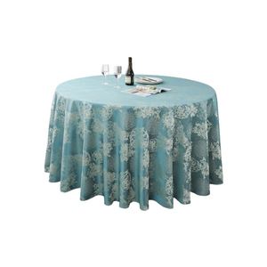 Custom Jacquard <b>Table</b> <b>Cloth</b> Wedding Polyester <b>Round</b> Printed Gray <b>Table</b> Cover for Event - Product Image 1