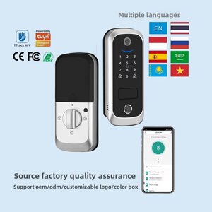Serrure intelligente de qualité B, cylindre de serrure, <span class=keywords><strong>sécurité</strong></span>, fonctionne sur batterie, Tuya WiFi, œil de chat, OEM/ODM accepté, pour bureau - Product Image 1