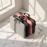 Étui pour tablette professionnelle IC-102 et sacoche pour ordinateur portable, doublure en éponge imperméable, matériau en polyester, couleur unie, usage promotionnel, 14 pouces/16 pouces