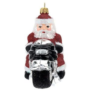 China <span class=keywords><strong>MRS</strong></span> handmade glass krebs glass christmas balls babbo natale su una moto - Product Image 2