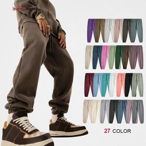 Toptan Pamuklu 350 Gram Ağır Polar Oversize Eşofman Altı Yüksek Kalite Özel Dikim Düz Paça Erkek Eşofman Altı - Product Image 2