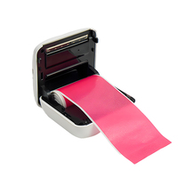 Rouleau de papier thermique direct imperméable Pink Meow, étiquettes adhésives de forme personnalisée pour imprimante Bluetooth portable, notes, mémos, étiquettes