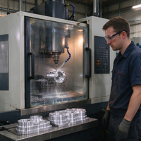 Mini-fraiseuse CNC, routeur CNC de bureau haute précision pour l'aluminium, le laiton, le plastique, le bois et les pièces de précision sur mesure