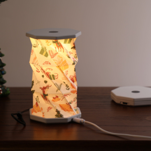 Đèn giấy gấp Giáng sinh siêu nhỏ LED sạc lại được, chống nước, làm thủ công, xoay, làm quà tặng khuyến mãi doanh nghiệp - Product Image 5