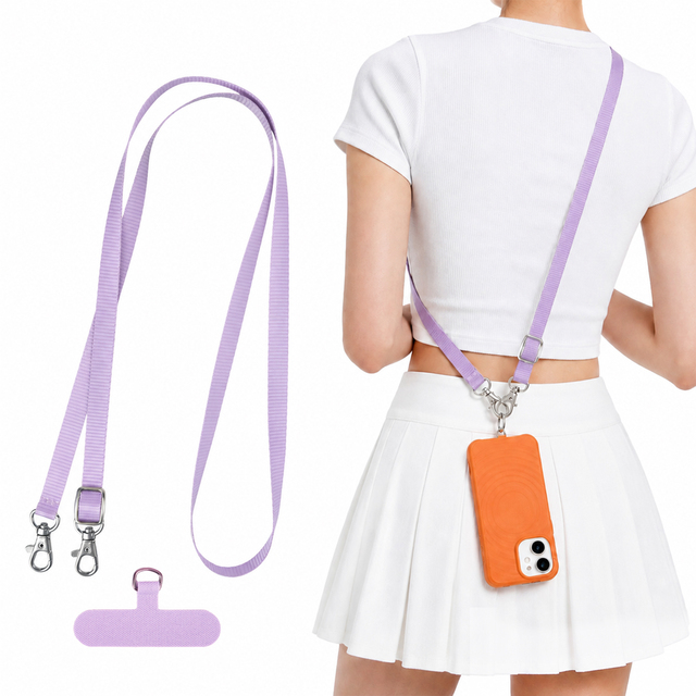 Anti Theft Long Lanyard Adjustable Cell Phone Lanyard Crossbody Neck Strap Tether Tabs for iPhone Android Smartphones