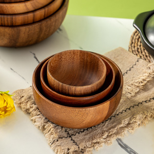 Japanese Acacia Wooden Bowl Thickened Wooden <b>Box</b> Household Large Soup <b>Box</b> Hotel <b>Noodles</b> <b>Box</b> Wholesale - Product Image 6