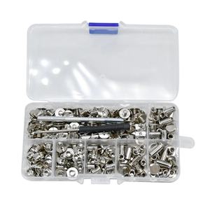 Kit de tornillos: Juego de postes roscados personalizados, remaches de cabeza plana, tornillos, tornillos Chicago, tornillos macho y hembra para correas, cuero y encuadernación de libros. - Product Image 2