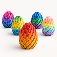 Jouets anti-stress œufs de dragon arc-en-ciel en vrac, jouets de bureau transformables imprimés en 3D pour les magasins de jouets