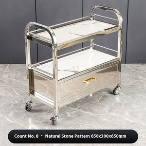 Chariot de Service en Acier Inoxydable pour Restaurant, Bar et Hôtel, Chariot à Vin d'<span class=keywords><strong>Occasion</strong></span> Mobile pour Livraison Alimentaire - Product Image 4