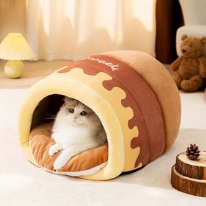 Pet Anti-Honeypot Nest Cat <b>Bed</b> Cave with Crystal Super Soft Sponge Filling Non-Slip Design Modern Pet <b>Bed</b> & Mat for Dogs Cats - Product Image 3