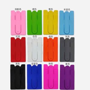 Silicone Mobile Phone Card Holder Cell Phone <b>Stand</b> Credit Card Holder - Product Image 6