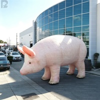 Modèle de mascotte gonflable géant personnalisé avec logo, réaliste, en forme de cochon, pour la publicité d'animaux d'élevage, de volailles, pour les foires/événements/ventes