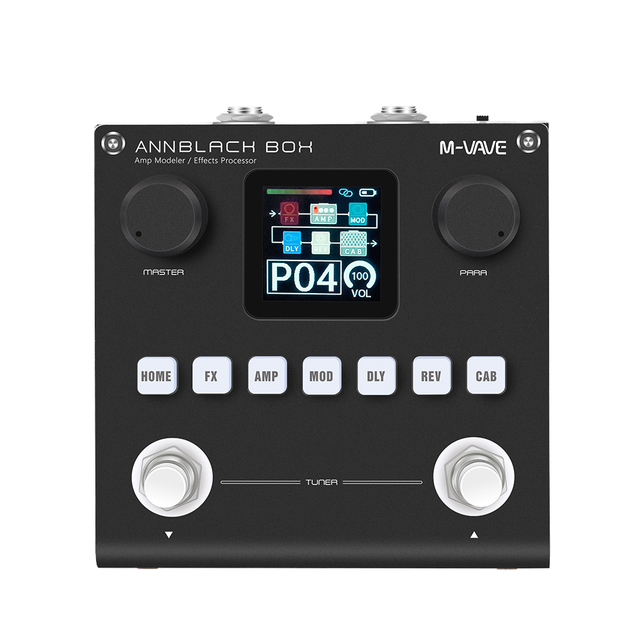 M-VAVE Multi-Effects Guitar/Bass Processor Pedal Black Box with Bridge and Knob Electric Guitar AnnBlack Box