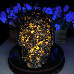 Nuovo Design lucido teschi <span class=keywords><strong>di</strong></span> Yooperlite con modello <span class=keywords><strong>di</strong></span> guarigione figurina <span class=keywords><strong>di</strong></span> <span class=keywords><strong>quarzo</strong></span> per il regalo <span class=keywords><strong>di</strong></span> Halloween - Product Image 1