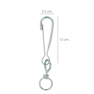 Moschettone nichelato con anello girevole da 120 mm. - Product Image 3