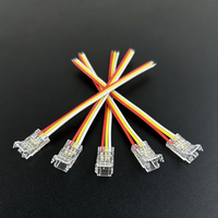Connecteur d'angle sans soudure pour bande LED COB basse tension bicolore 3 broches, sans points noirs, fil de connexion
