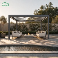 Pergola HESIWEI, gazebo, pavillon, auvent en aluminium, pergola extérieure en aluminium, gazebo en aluminium pour jardin, patio