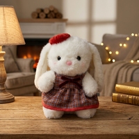 Boneka Kelinci Plaid, Mainan Penghilang Stres, DIY, Bahan Polyester Isi Kapas PP, Hadiah Ulang Tahun Anak, Hadiah untuk Wanita