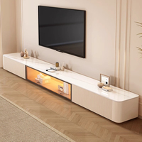 Meuble TV et armoire en bois moderne haut de gamme italien avec rangement et table basse pour petits appartements – Ensemble de meubles de salon