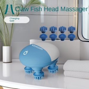 Masajeador de cabeza eléctrico innovador transfronterizo con material de pluma, recargable, con diseño de pulpo y extractor de <span class=keywords><strong>alma</strong></span> multicabeza para uso doméstico - Product Image 3