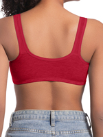 Soutien-gorge sans fil côtelé sans couture à fermeture avant, coupe pleine, fin, pour le quotidien, grande taille, sportif, N93 Adultes HUANGCAO