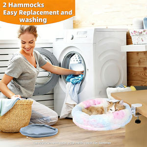 Cama de Escritorio para Gatos, Estante para Gatos Pequeños y Medianos, 360 Grados °   Cama giratoria con abrazadera para mesa, protección de muebles, cama ajustable para gatos para escritorio - Product Image 5