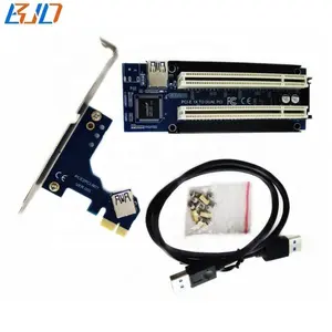 2 Dual PCI Slot To PCI Express PCI-E 1X Expansion Riser Card For Sound Tax Control Capture Voice Serial And Parallel Cards