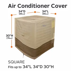 Exterior cuadrado impermeable Oxford 210D 420D 600D PVC muebles cubierta AC protección aire acondicionado cubierta
