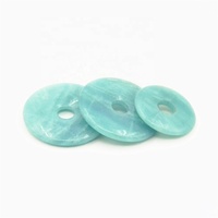 Miss Stone Großhandel 30mm 40mm Naturstein Lucky Peace Buckle Amazon ite Jade Donut Anhänger für Halsketten