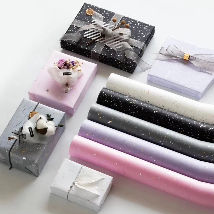 Wholesale Glitter Wrapping Paper Colorful Floral Wrapping Paper for Diy Gifts Packing Custom Print Logo