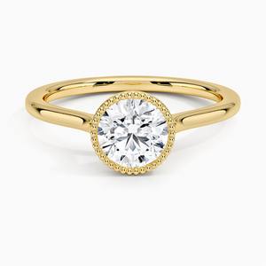 Anillo de Compromiso de Oro de Lujo con Diamantes Brillantes, Elegante Anillo de Propuesta de Matrimonio para Mujer - Product Image 1