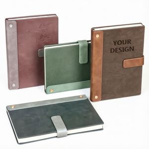 Carnet en cuir multifonctionnel de style professionnel personnalisé avec logo imprimé UV, tendance 2026, idéal comme cadeau de bienvenue pour les nouveaux employés - Product Image 1