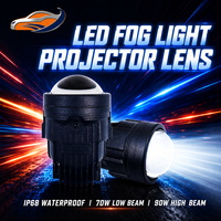 Lentille de projecteur antibrouillard Bi-LED 3,0 pouces 6000K 12V 90W IP67 étanche, remplacement de phare antibrouillard LED pour Honda Toyota