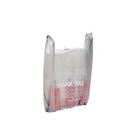 Clair personnalisé biodégradables hdpe gilet poignée emballage en plastique t-shirt sac