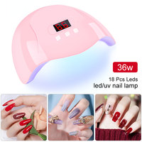 USB rose 54W 18LEDS lampe à LED UV sèche-ongles pour tous les Types de vernis gel vernis à ongles durcissant la machine de manucure