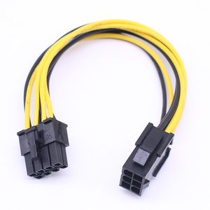 CARPRIE <span class=keywords><strong>PCI</strong></span>-E <span class=keywords><strong>PCI</strong></span> Express محول طاقة pcie كابل الطاقة 6 دبوس إلى 8 دبوس لبطاقة الفيديو وحدة المعالجة المركزية - Product Image 4