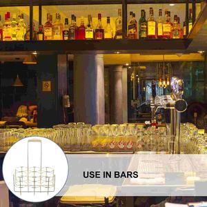 Étagère à bière, organisateur de bouteilles, boîte de rangement, panier de transport, étagère <span class=keywords><strong>en</strong></span> métal, porte-bouteilles d'eau, sac à main - Product Image 2