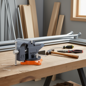 Étau d'établi Vevor 4,5 pouces avec base pivotante et fixation rapide pour outils de construction - Product Image 2