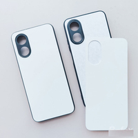 Coque de téléphone en TPU souple 2D vierge pour sublimation pour OPPO A17/A17K, impression DIY, coque de téléphone noire avec feuille métallique