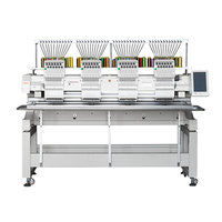 Machine à broder automatisée multicolore qui fait des patchs une broderie industrielle brodée