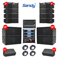 Sistema de Altavoces Line Array Dual de 8 Pulgadas para DJ con Subwoofer Pasivo de 18 Pulgadas, Sistema de Altavoces Profesional para Actuaciones en Escenarios al Aire Libre