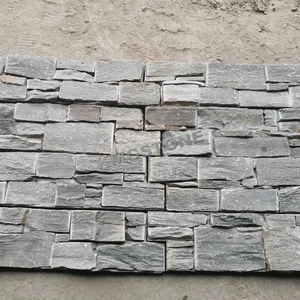 Revestimiento de pared de cemento Natural para decoración del hogar, paneles de cemento apilados en forma de Z para paredes al aire libre, azulejos de piedra - Product Image 1