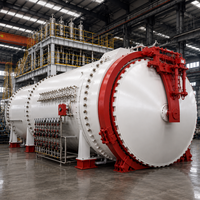 Horno de Curado Compuesto CE ASME para Montaje en Sitio con Potencia de Calefacción de 1100KW y Mecanismo de Apertura Rápida de Puerta