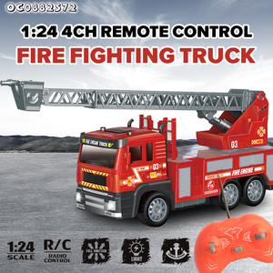 Città di salvataggio telecomando <span class=keywords><strong>rosso</strong></span> Mini antincendio <span class=keywords><strong>camion</strong></span> giocattoli 2025 auto fabbriche per bambini di 2 anni con scala aerea vendita - Product Image 3