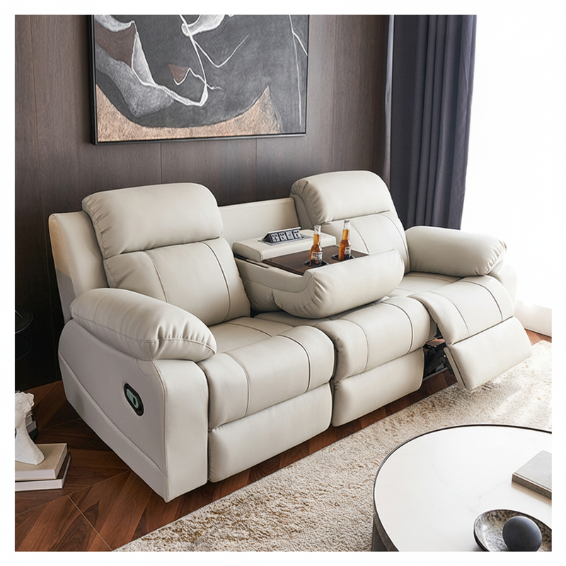 Modern Leather Electric Recliner Sofa Power